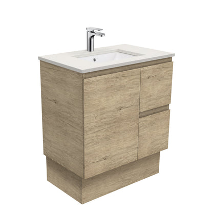 Sarah Roman Sand Undermount 750 Edge Scandi Oak Vanity on Kick