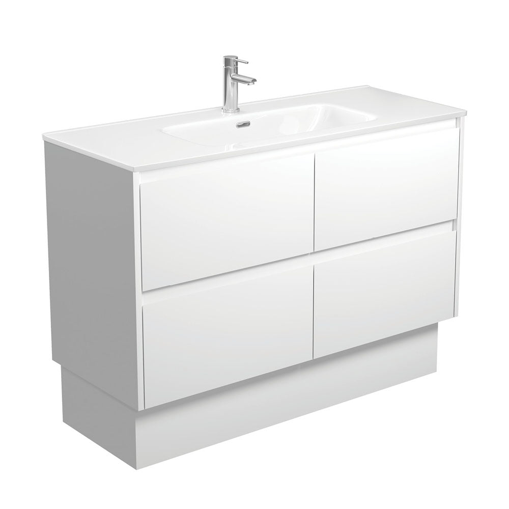 JOLI AMATO 1200 Matte White Vanity On Kick 1TH