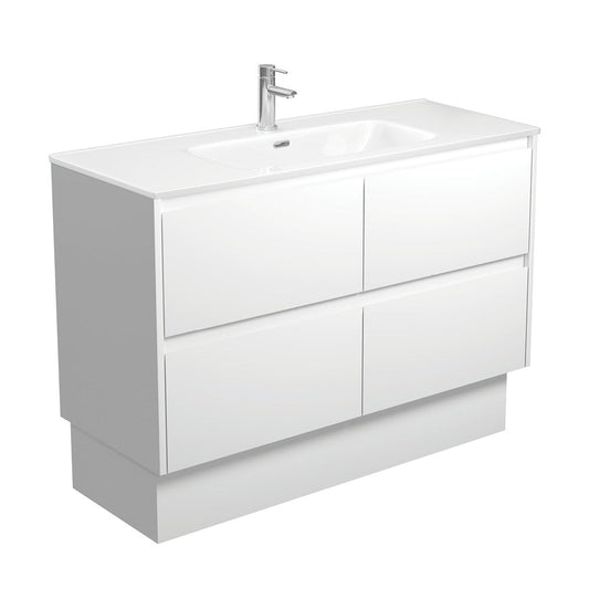 JOLI AMATO 1200 Matte White Vanity On Kick 1TH