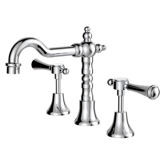 LILLIAN Lever Shepherds Crook Basin Set Chrome