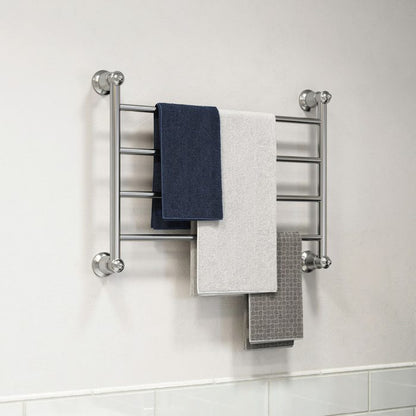 Lillian Heated Towel Rail, 600 x 450mm, Chrome