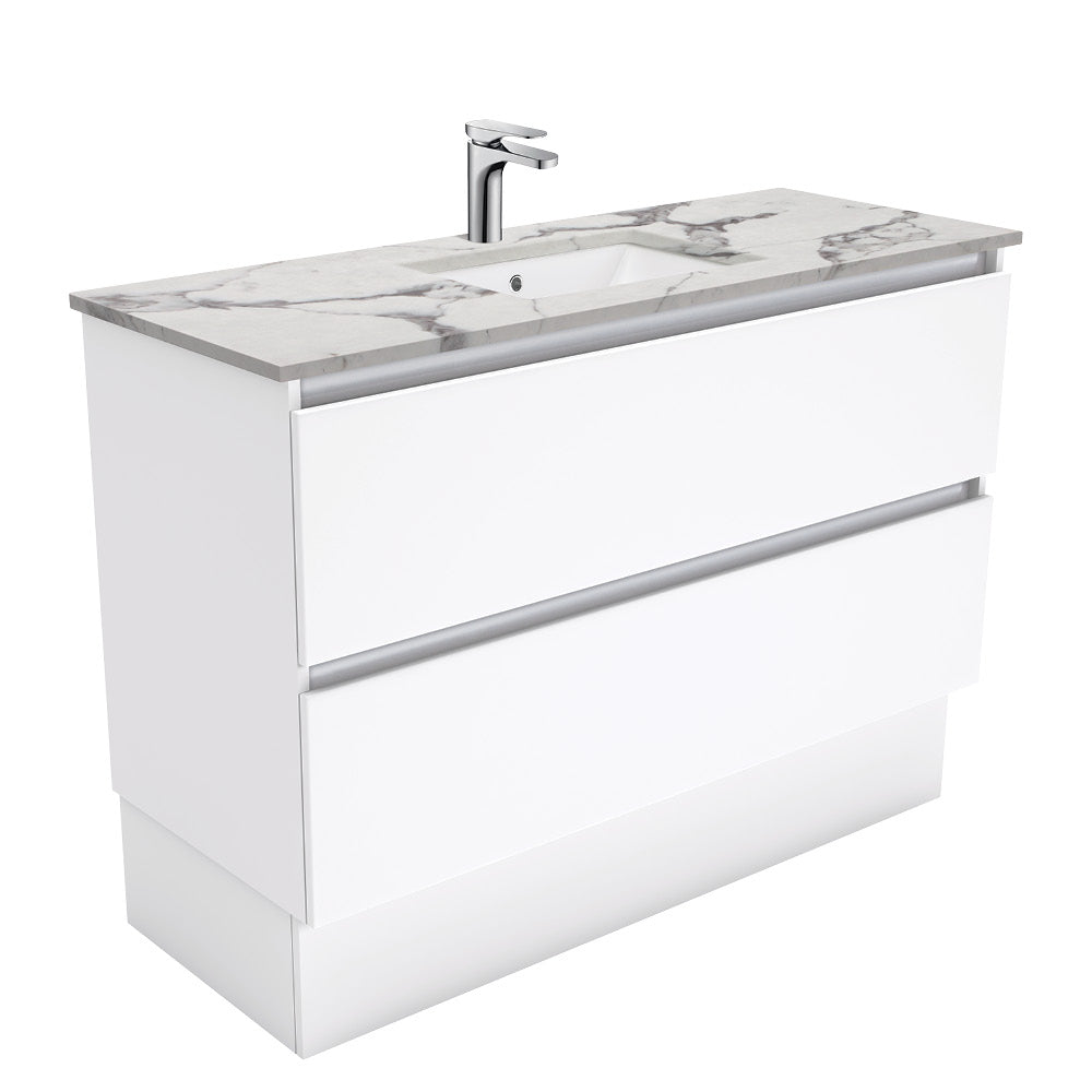 Sarah Calacatta Marble Undermount 1200 Quest Vanity on Kick