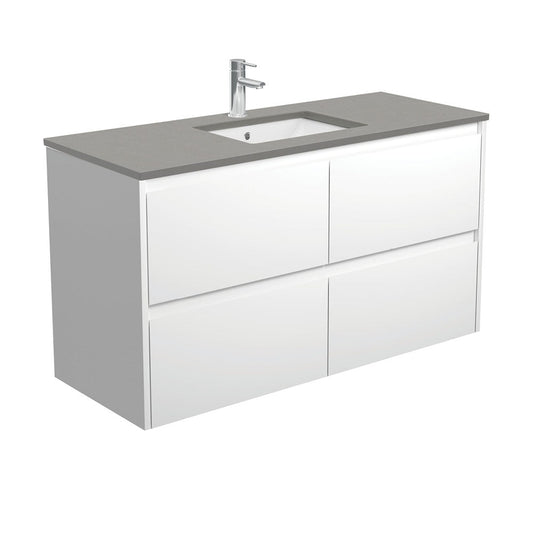 SARAH DOVE GREY AMATO 1200 Satin White Vanity Wall Hung 1TH