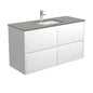SARAH DOVE GREY AMATO 1200 Satin White Vanity Wall Hung 1TH