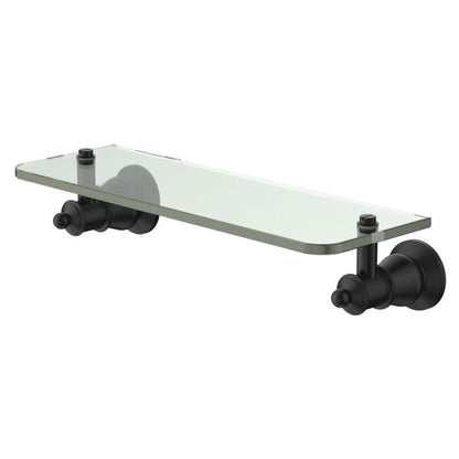 LILLIAN Matte Black Glass Shelf
