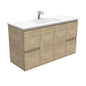 VANESSA Poly Marble 1200 Edge SCANDI OAK Wall Hung Cab 1TH