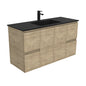 MONTANA Solid Surface 1200 Edge SCANDI OAK Wall Hung Cab 1TH
