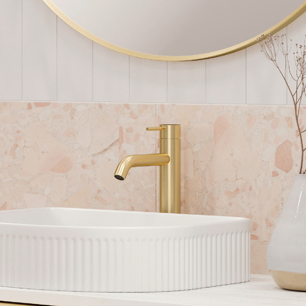 KAYA Medium Basin Mixer Urban Brass