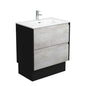 JOLI AMATO 750 INDUSTRIAL Vanity with Matte Black Panels and Kick 1TH