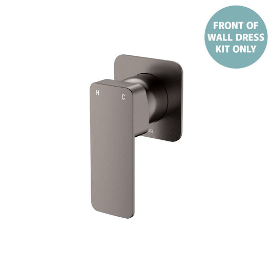 Tono Wall Mixer Dress Kit, Gun Metal, Square Plate