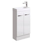 DENZEL 450 Gloss White Vanity On Kick 1TH No Overflow