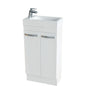 RALPH Gloss White Vanity on Kick Solid Doors with Overflow
