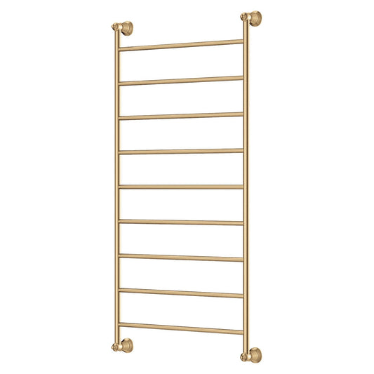 LILLIAN Heated Towel Rail 60120 Urban Brass (9 Bars) 600x1208x95mm