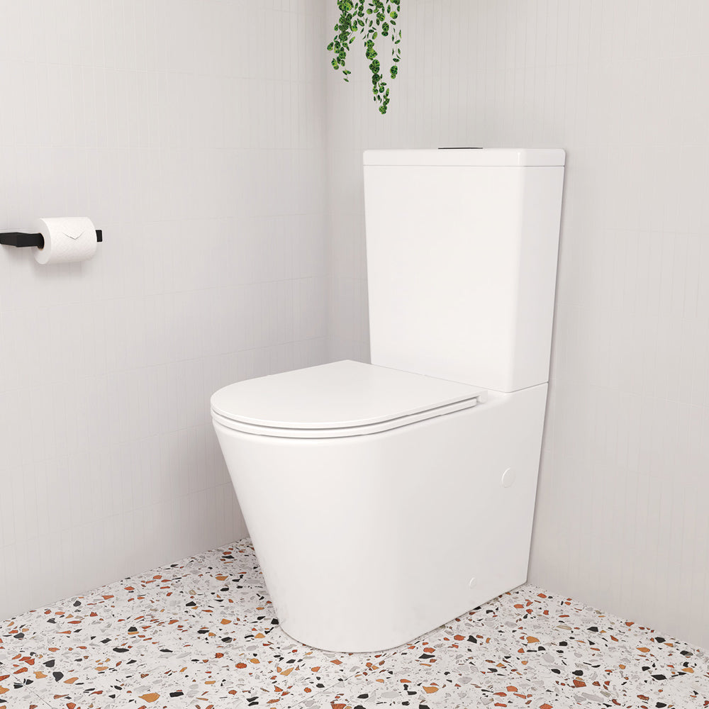 Aluca Back-to-Wall Toilet Suite, Slim Seat