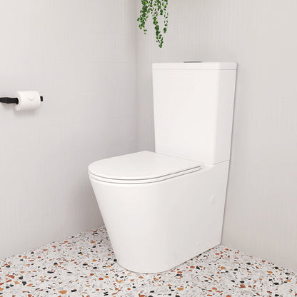 Aluca Back-to-Wall Toilet Suite, Slim Seat