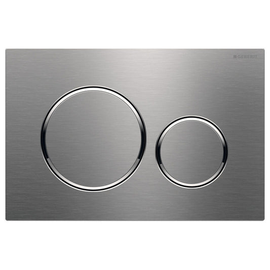 Geberit Sigma 20 Round Button Flush Plate, Brushed Stainless Steel