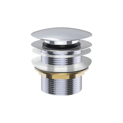 Pull Out Pop Up Bath Waste 40mm Chrome No Overflow 55mm Thread Length
