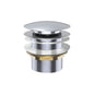 Pull Out Pop Up Bath Waste 40mm Chrome No Overflow 55mm Thread Length