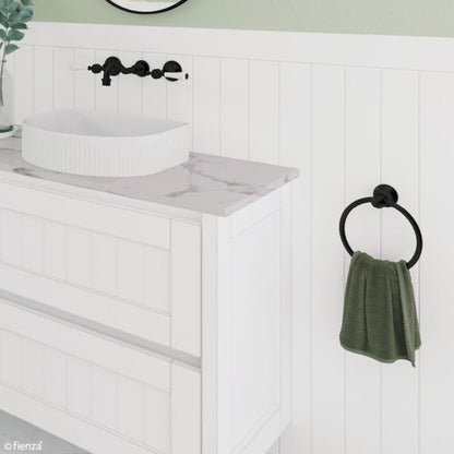 LILLIAN Towel Ring Matte Black