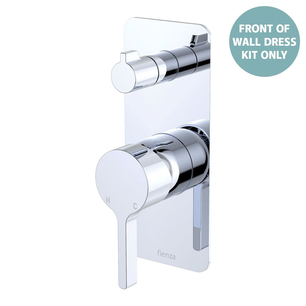 SANSA Diverter Mixer Dress Kit Chrome Soft Square Plate
