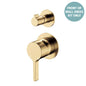 SANSA Diverter Mixer Dress Kit Urban Brass Small Round Plate