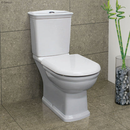 RAK Washington Ivory Close-Coupled Toilet Suite, S-Trap 240