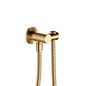 Round Hand Shower Bracket with Hose Urban Brass