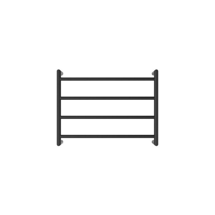 KAYA Round Heated Towel 6045 Matte Black (4 Bars) 600x450x100mm