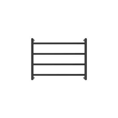 KAYA Round Heated Towel 6045 Matte Black (4 Bars) 600x450x100mm