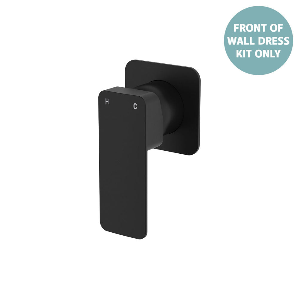 Tono Wall Mixer Dress Kit, Matte Black, Square Plate