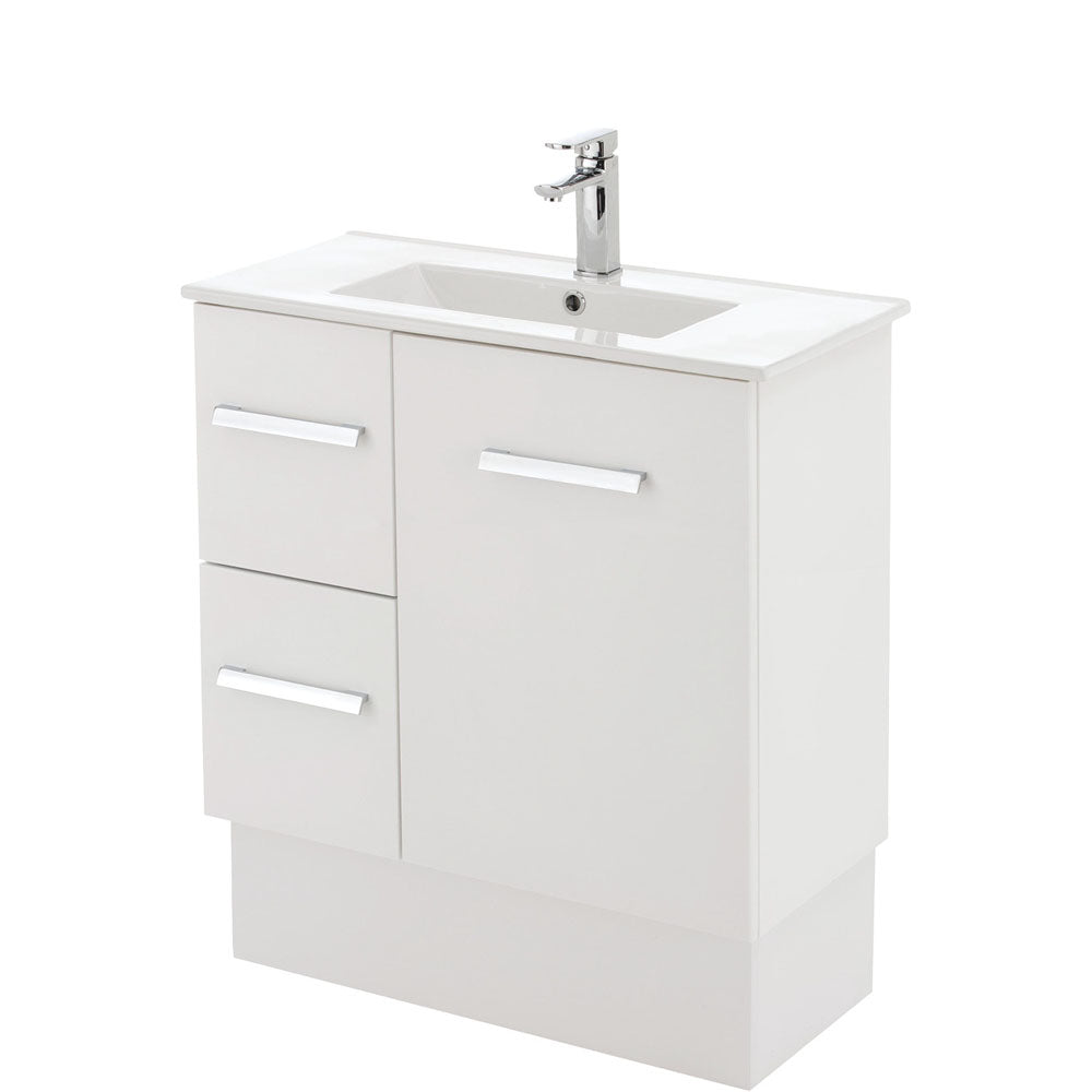 Delgado Slim 750 Vanity on Kickboard, Left Drawers