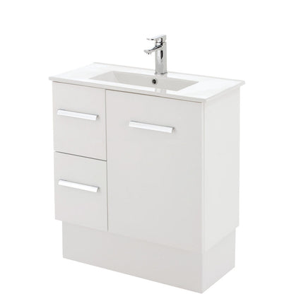 Delgado Slim 750 Vanity on Kickboard, Left Drawers