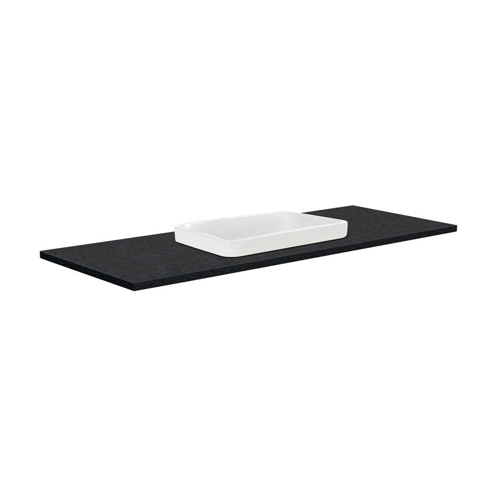 SARAH Semi Inset BLACK SPARKLE 1200mm Basin Top ONLY NTH