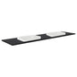 SARAH Semi Inset BLACK SPARKLE 1800mm Basin Top ONLY Double Bowl 2TH