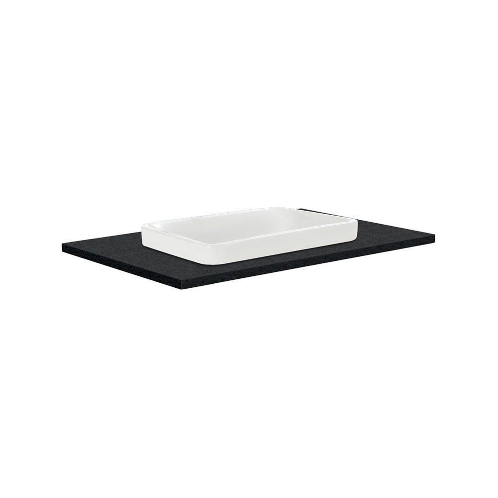 SARAH Semi Inset BLACK SPARKLE 750mm Basin Top ONLY NTH
