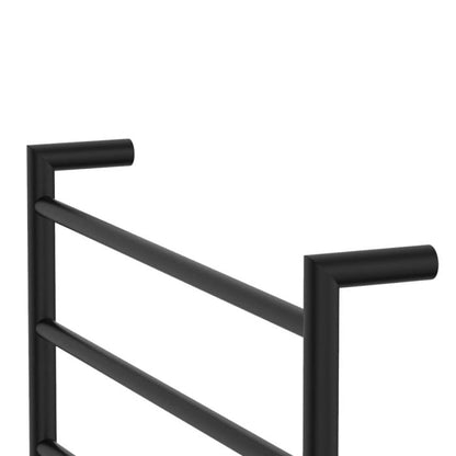 KAYA Round Heated Towel 6045 Matte Black (4 Bars) 600x450x100mm