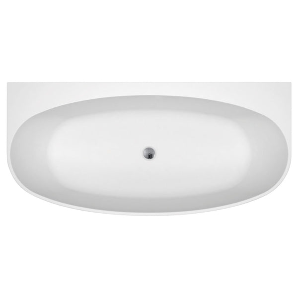 Keeto Back-To-Wall Acrylic Bath, 1700mm