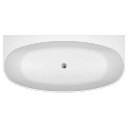 Keeto Back-To-Wall Acrylic Bath, 1700mm