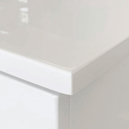 Vanessa Fingerpull Satin White 750 Vanity On Kickboard