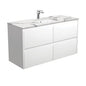 SARAH CALACATTA MARBLE AMATO 1200 Satin White Vanity Wall Hung 1TH