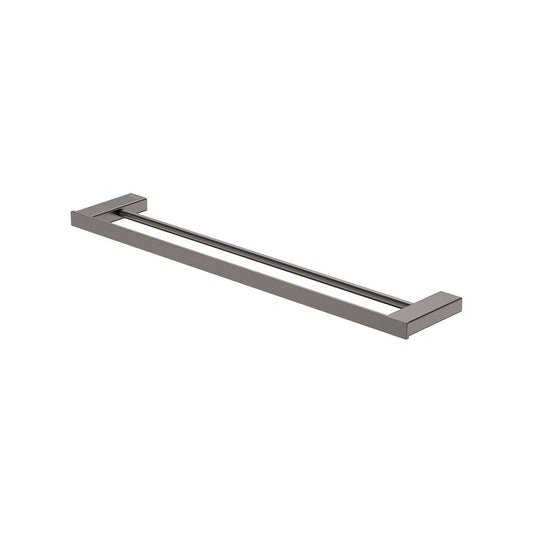 Tono Double Towel Rail, 610 mm, Gun Metal