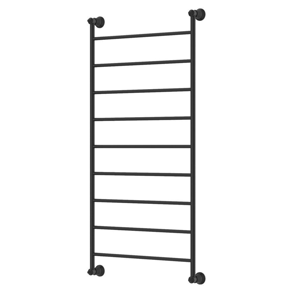 LILLIAN Heated Towel Rail 60120 Matte Black (9 Bars) 600x1208x95mm