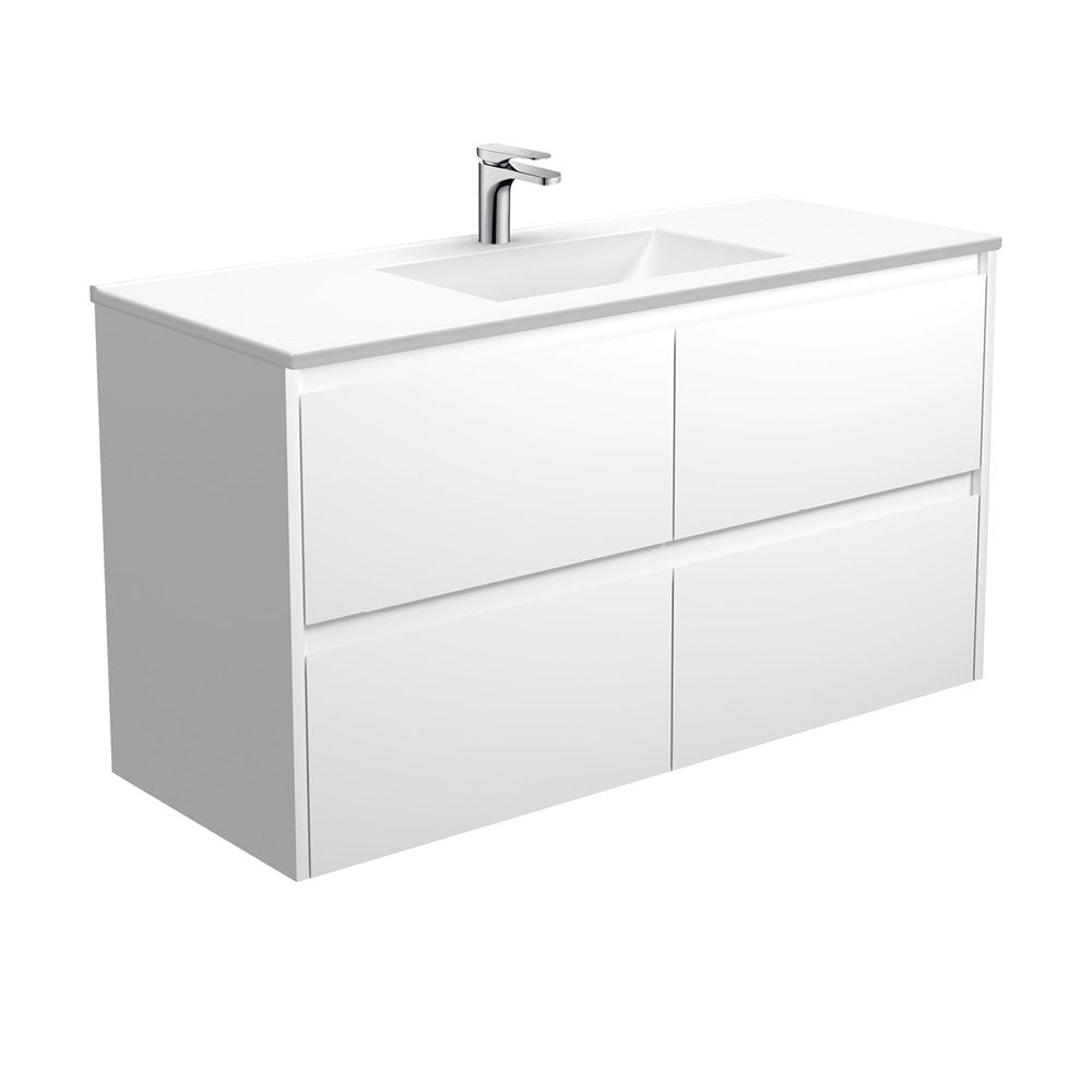 VANESSA AMATO 1200 Matte White Vanity Wall Hung 1TH