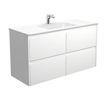 VANESSA AMATO 1200 Matte White Vanity Wall Hung 1TH
