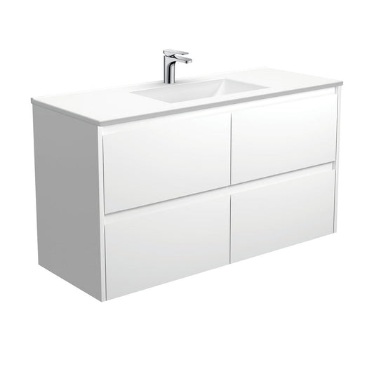 VANESSA AMATO 1200 Matte White Vanity Wall Hung 1TH