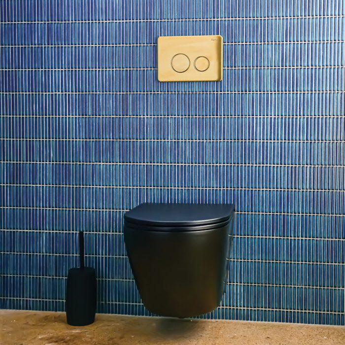 RT Stainless Steel Round Button Flush Plate Urban Brass PVD finish