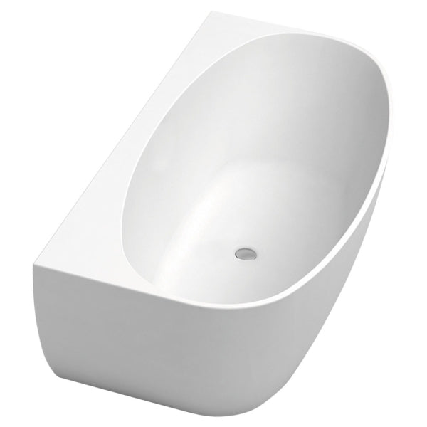 Keeto Back-To-Wall Acrylic Bath, 1700mm