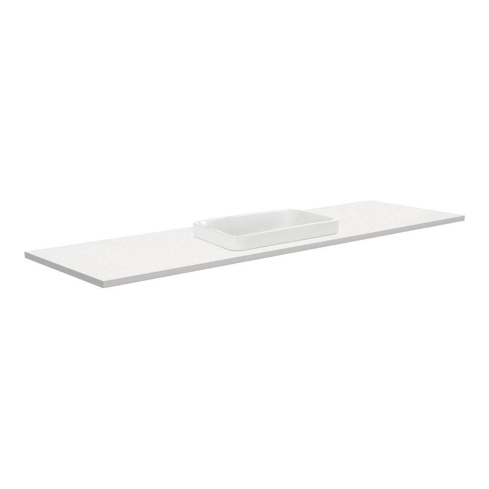 SARAH Semi Inset CRYSTAL PURE 1500mm Basin Top Only Single Bowl 1TH