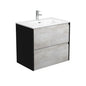 JOLI AMATO 750 INDUSTRIAL Vanity with Matte Black Panels Wall Hung 1TH