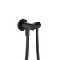 Round Hand Shower Bracket with Hose Matte Black